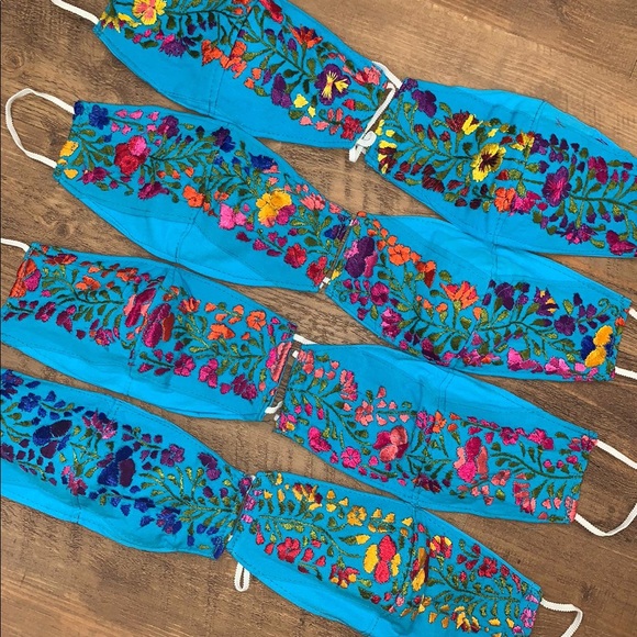 Mexican Handmade Embroidered Face Mask San Antonio - Picture 7 of 16